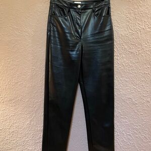 Wilfred Black Faux Leather Pants